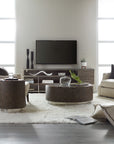 Melange - Storia Round End Table - Dark Gray