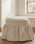 Heidi - Storage Ottoman Stripe - Beige