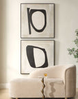 Characters - Abstract Art (Set of 2) - Black / Beige