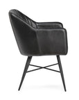 Leon - Leather Dining Chair - Midnight Raven