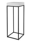 Gambia - Marble Plant Stand - White & Black