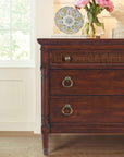 Charleston - Three-Drawer Metal Nightstand - Dark Brown
