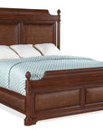 Charleston - King Panel Bed - Dark Brown