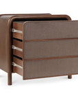Rye - 3 Drawer Nightstand - Warm Brown
