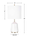 Eloise - Marble Table Lamp - White