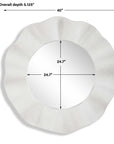 Wave Length - Round Mirror - White