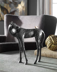 Hello Friend - Horse Sculpture - Black