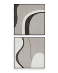 Joel - Modern Wood Wall Art (Set of 2) - Brown / Gray