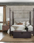 Big Sky - California King Poster Bed With Canopy - Black / Dark Brown