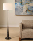 Tallarico - Brass & Marble Floor Lamp - Black / Bronze / Brown