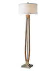 Boydton - Burnished Wood Floor Lamp - Gold
