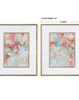 A Touch Of Blush And Rosewood Fences - Art (Set of 2) - Pink