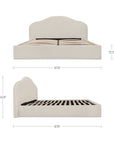 Maggie - King Storage Bed - Cream