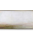 Hazy Lake - Framed Landscape Art - Gold / Gray / Green / Light Blue