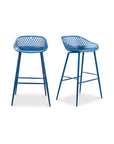 Piazza - Outdoor Barstool (Set of 2) - Blue