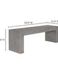 Lazarus - Outdoor Bench - Gray