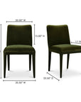 Calla - Velvet Dining Chair (Set of 2) - Green