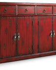 Commerce And Market - 58" Asian Cabinet - Red