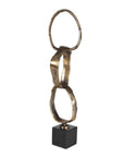 Loopform - Ring Sculpture - Black / Brass