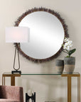 Tiger Sea Urchin - Round Mirror - Brown / Green