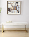 Midas - Bench - Antique Gold & White