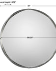 Ohmer - Round Metal Coils Mirror - Pearl Silver