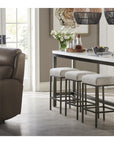 Curated - Essence Console Table With Stools - White