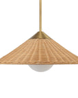 Phuvinh - 1 Light Rattan Shade Pendant - Beige