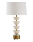 Hemisphere - Travertine Table Lamp - Beige