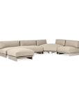 Livia - Teak 3 Piece Outdoor Sectional - Taupe