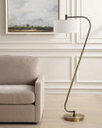 Irwin - Floor Lamp - Curved Brass
