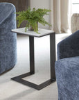 Kenora - Marble Accent Table - White