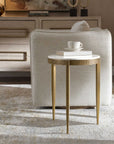 Ocilla - Accent Table - Brass,White