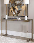 Cardew - Modern Console Table - Pearl Silver & Gold