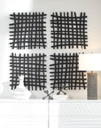 Gridlines - Iron Wall Decor - Black