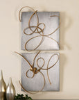 Harmony - Metal Wall Art (Set of 2) - Gold