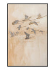 Unison - Framed Painting - Beige
