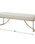 Swale - Ivory Leather Bench