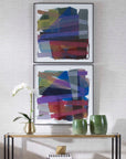 Vivacious - Abstract Framed Prints (Set of 2) - Blue