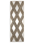 Tahira - Geometric Argyle Pattern Wall Mirror - Light Brown