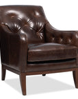 CC - Belvedere Tufted Lounge Chair - Dark Brown