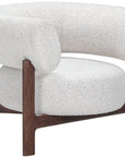 Kylo - Lounge Chair - White / Dark Brown
