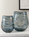 Aurora - Swirl Glass Vases (Set of 2)