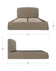 Joan - Queen Storage Bed - Taupe