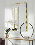 Aneta - Scalloped Mirror - Gold