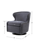 Biscay - Swivel Chair - Dark Gray