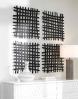 Gridlines - Iron Wall Decor - Black