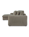 Berga - Sectional Pebble Left Stationary Sofa - Gray