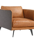 Messina - Leather Arm Chair - Cognac