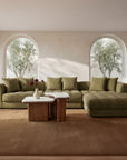 Davie - Right Arm Facing Chair - Olive Green